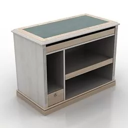 Old Table Multiple Drawers 3d model
