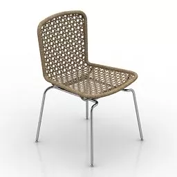 Office Simple Plastic Chair 3d model