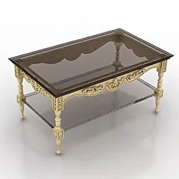 Classic Coffee Table Living Room 3d model Classic Coffee Table Living Room 3d model