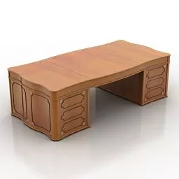 Vintage Wood Table Molon 3d model