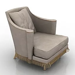 Wing Back Armchair Cappellini 3d model