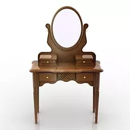 Elegant Classical Dressing Table 3d model Elegant Classical Dressing Table 3d model
