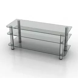 Glass Table 3 Layers 3d model