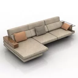 Sectional Sofa Living Room 3d model