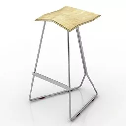 Simple Bar Chair 3d model Simple Bar Chair 3d model