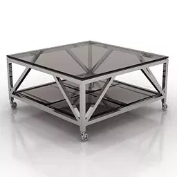 Glass Coffee Table Eichholtz 3d model