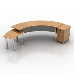 Curved Table 3d model