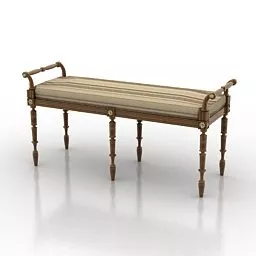 Accents Seat Wooden Furniture 3d model