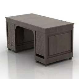 Dark Wood Table 3d model