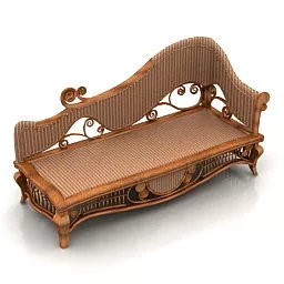Classic Wooden Sofa 3d model Classic Wooden Sofa 3d model