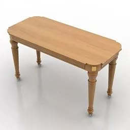 Vintage Rectangle Table 3d model