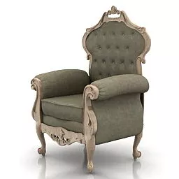 Elegant Antique Armchair 3d model