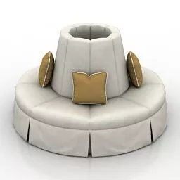 Theater Colum Round Sofa 3d model Theater Colum Round Sofa 3d model