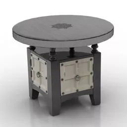 Round Table Combine Cabinet 3d model