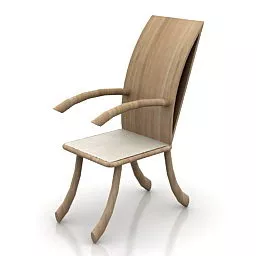Wood Chair Furniture 3d model