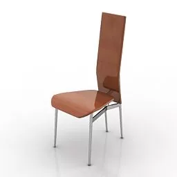 High Back Leather Chair 3d model