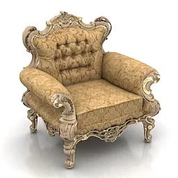 Luxury King Armchair 3d model