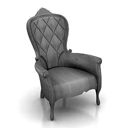 Classic Wingback Armchair 3d model