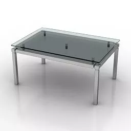 Elegant Glass Table 3d model