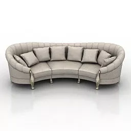 Curved Sofa Furniture 3d model