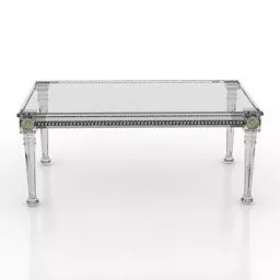Rectangle Coffee Table Glass Top 3d model Rectangle Coffee Table Glass Top 3d model