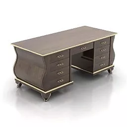 Classic Office Working Table 3d model