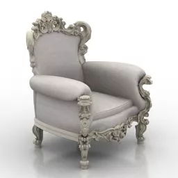 European Luxury Classic Armchair 3d model