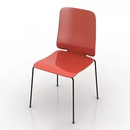Office Plastic Chair V1 3d model