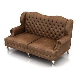 Chesterfield Wing Back Sofa 3d model