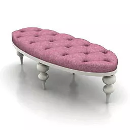 Chesterfield Oval Seat 3d model
