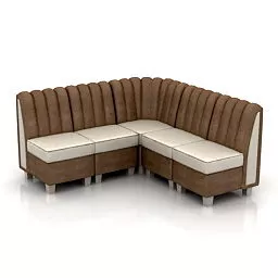 High Back Corner Sofa 3d model