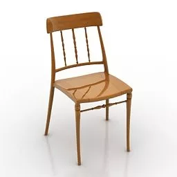 Wood Chair Country Design 3d model