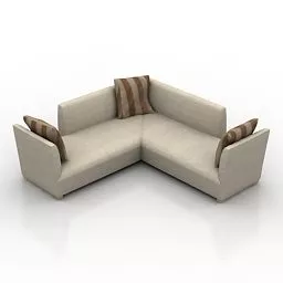 Corner Space Home Sofa 3d model