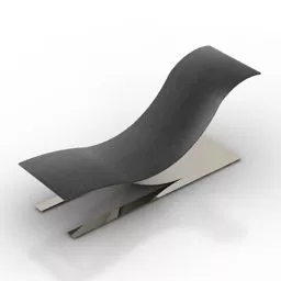 Curved Plastic Lounge 3d model