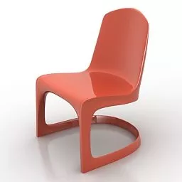Modern Cantilever Chair Plastic 3d model