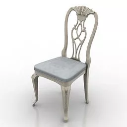 Restaurant Simple Wood Chair 3d model