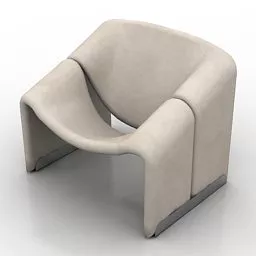 Cloth Sculpt Armchair Free 3d Model - .3ds, .Gsm - Open3dModel