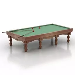 Western Billiard Table 3d model