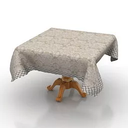 Cloth Table Classic Legs 3d model
