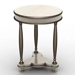 Classic Home Round Table 3d model
