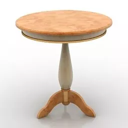 Classic Round Table V1 3d model Classic Round Table V1 3d model