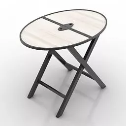 Round Folding-able Table 3d model