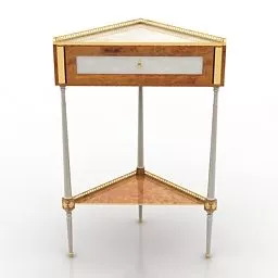 Wall Corner Triangle Table 3d model