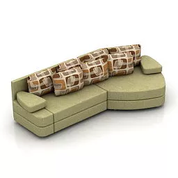 Lounge Sofa Shape 3d model Lounge Sofa Shape 3d model