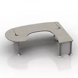Office Mdf Table 3d model Office Mdf Table 3d model