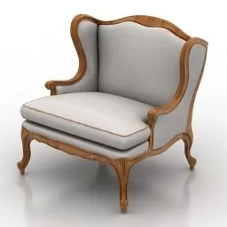 Antique Design Single Armchair 3d model