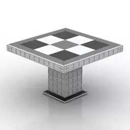 Checker Table 3d model