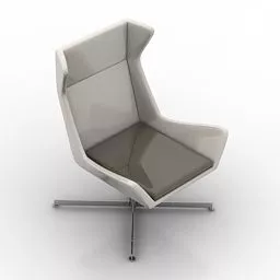 Modern Wingback Armchair 3d model