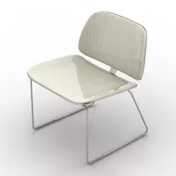 Simple Style Office Plastic Chair 3d model