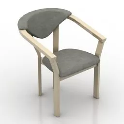 Wooden Armchair Alexis 3d model